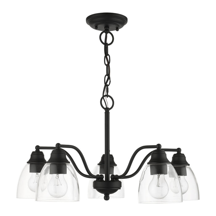 Livex Lighting 46335-04 Five Light Chandelier, Black