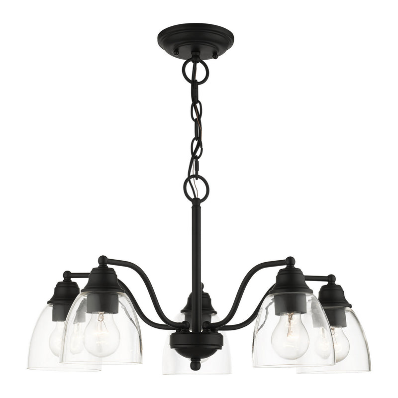 Livex Lighting 46335-04 Five Light Chandelier, Black