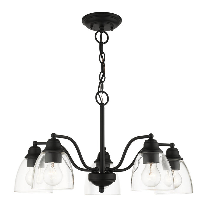 Livex Lighting 46335-04 Five Light Chandelier, Black