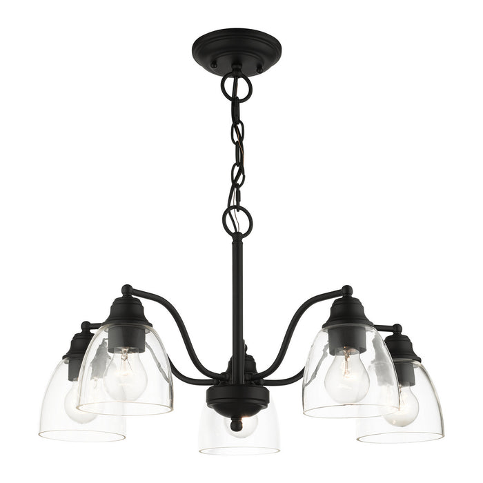 Livex Lighting 46335-04 Five Light Chandelier, Black