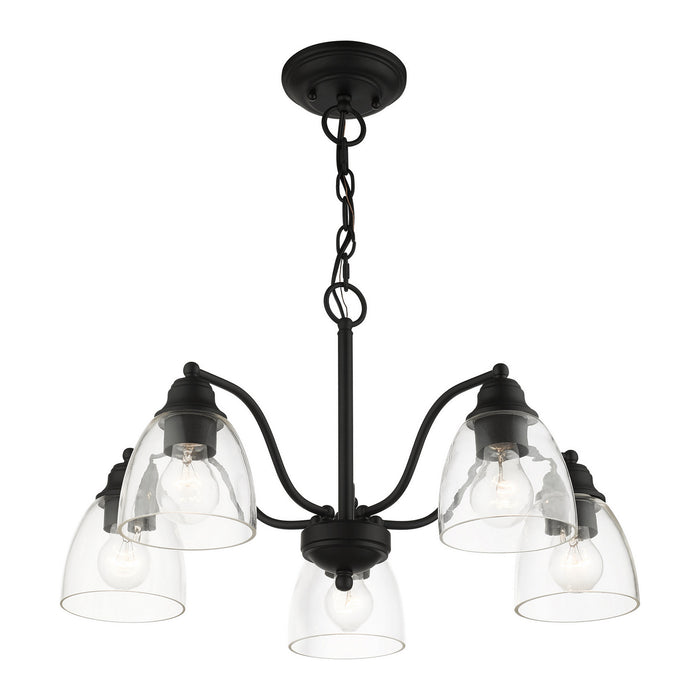 Livex Lighting 46335-04 Five Light Chandelier, Black