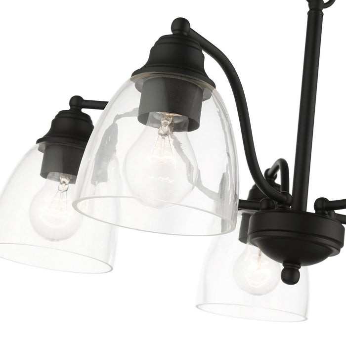 Livex Lighting 46335-04 Five Light Chandelier, Black