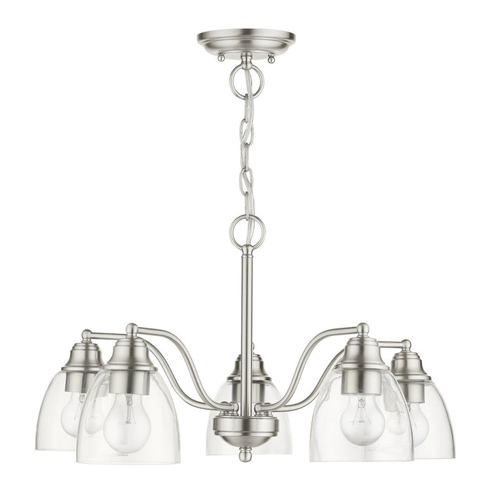 Livex Lighting 46335-91 Five Light Chandelier, Brushed Nickel