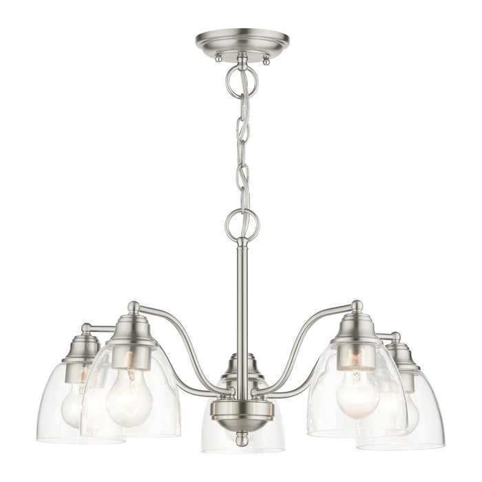 Livex Lighting 46335-91 Five Light Chandelier, Brushed Nickel