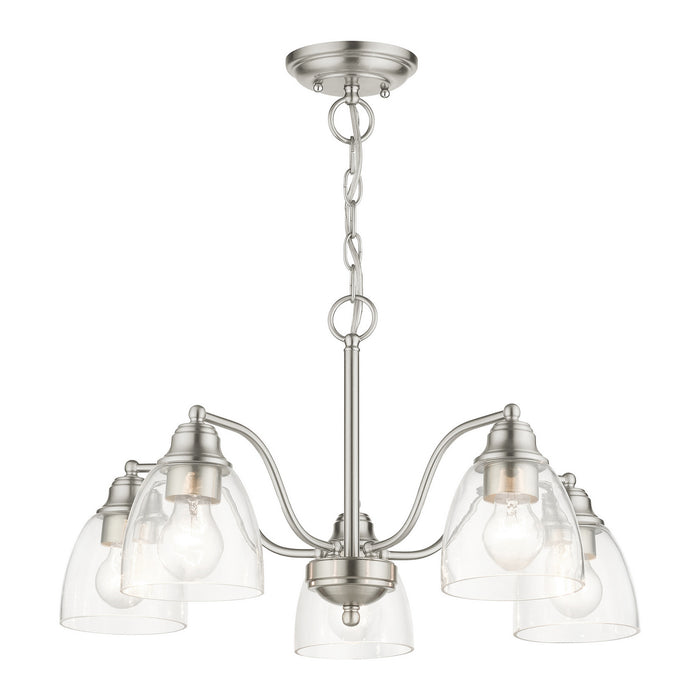 Livex Lighting 46335-91 Five Light Chandelier, Brushed Nickel
