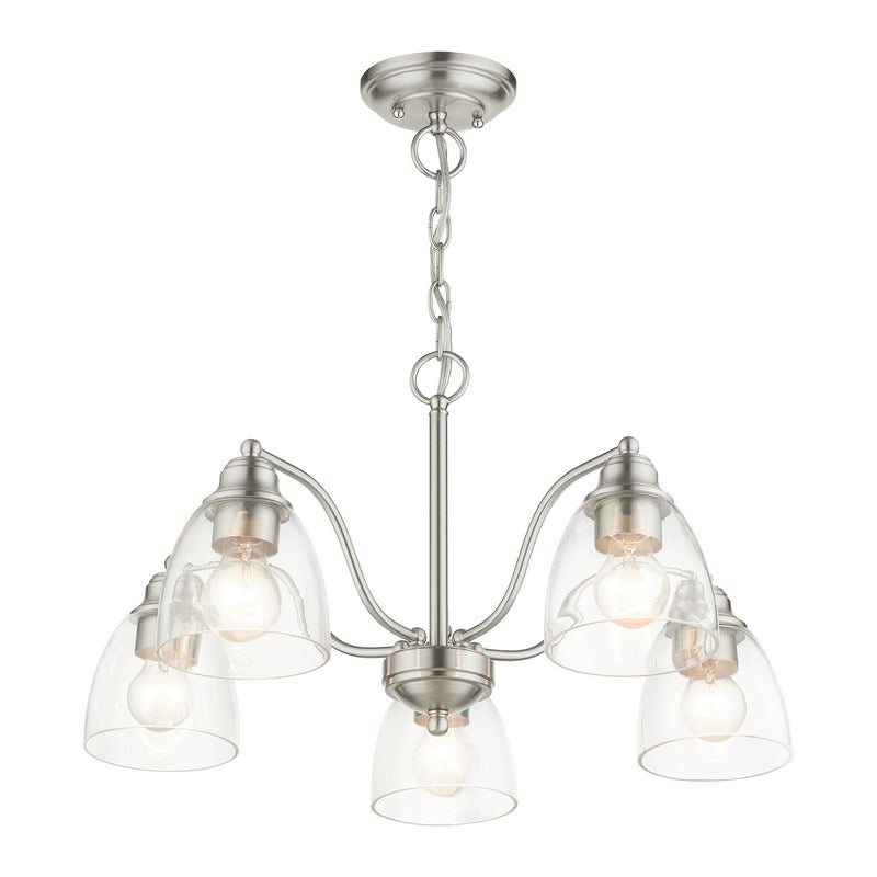 Livex Lighting 46335-91 Five Light Chandelier, Brushed Nickel