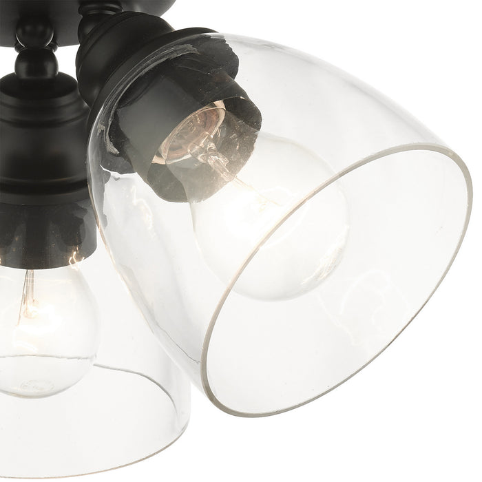 Livex Lighting 46339-04 Three Light Flush Mount, Black