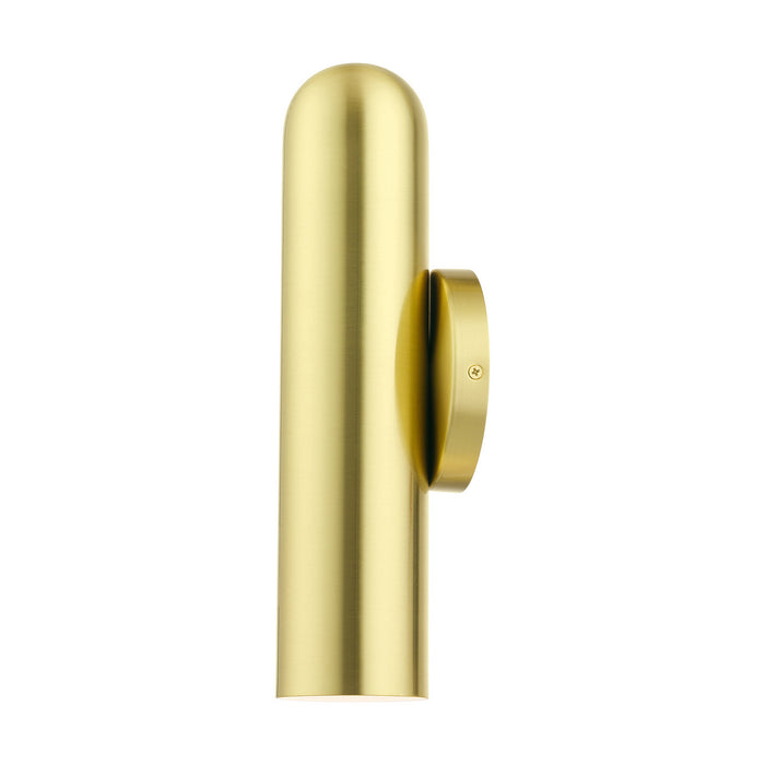 Livex Lighting 46750-12 One Light Wall Sconce, Satin Brass w/ Polished Brasss