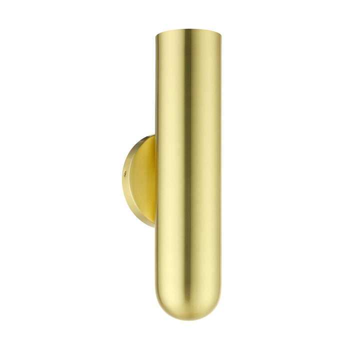 Livex Lighting 46750-12 One Light Wall Sconce, Satin Brass w/ Polished Brasss