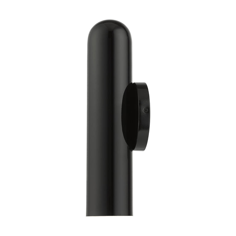 Livex Lighting 46750-68 One Light Wall Sconce, Shiny Black
