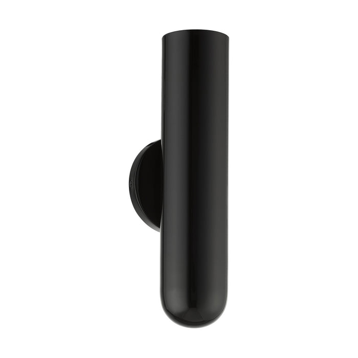 Livex Lighting 46750-68 One Light Wall Sconce, Shiny Black