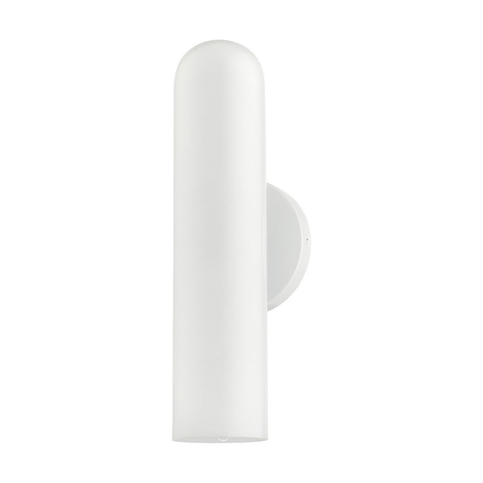 Livex Lighting 46750-69 One Light Wall Sconce, Shiny White