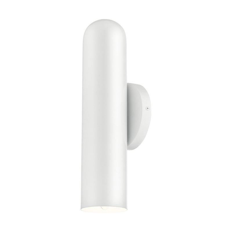Livex Lighting 46750-69 One Light Wall Sconce, Shiny White