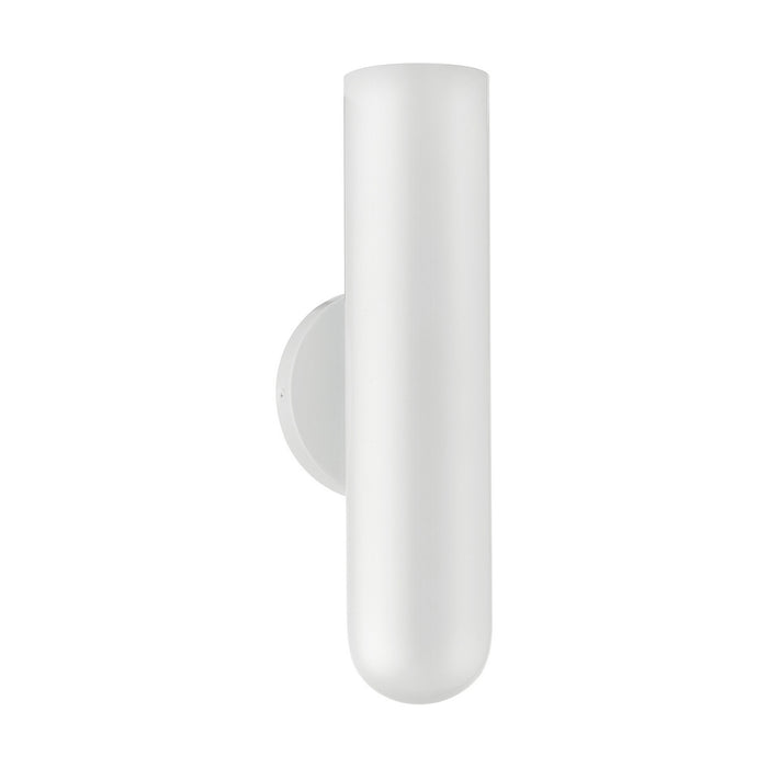 Livex Lighting 46750-69 One Light Wall Sconce, Shiny White