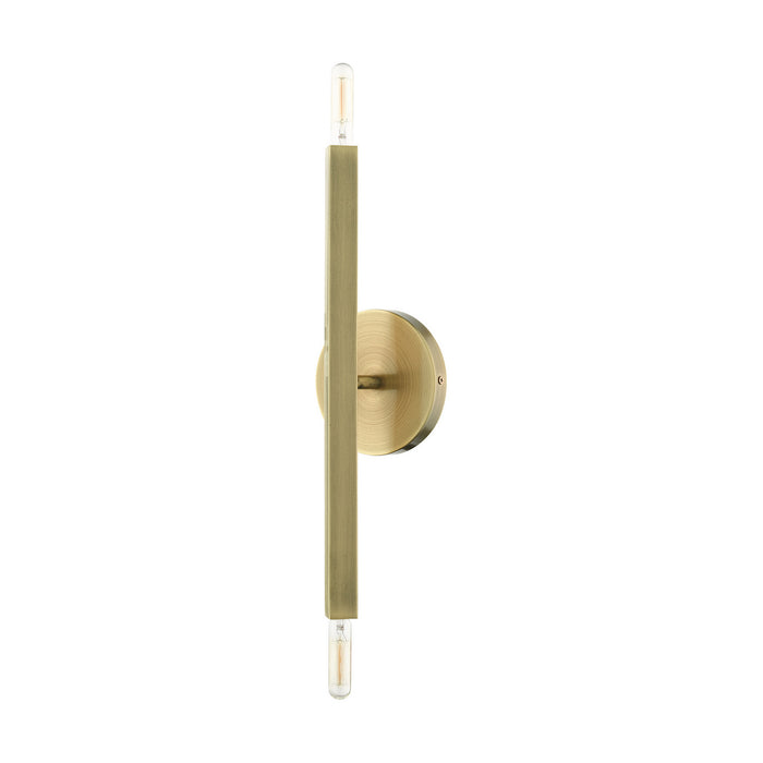 Livex Lighting 46981-01 Two Light Wall Sconce, Antique Brass