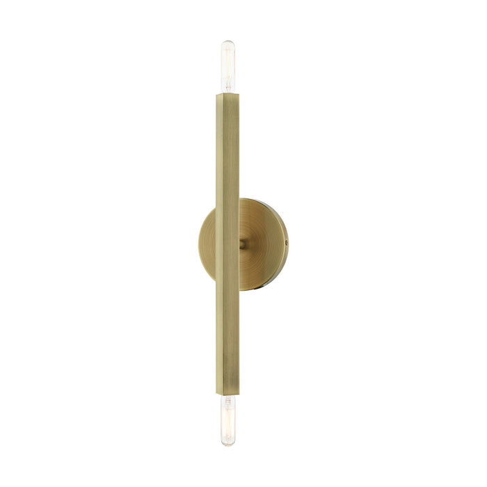 Livex Lighting 46981-01 Two Light Wall Sconce, Antique Brass