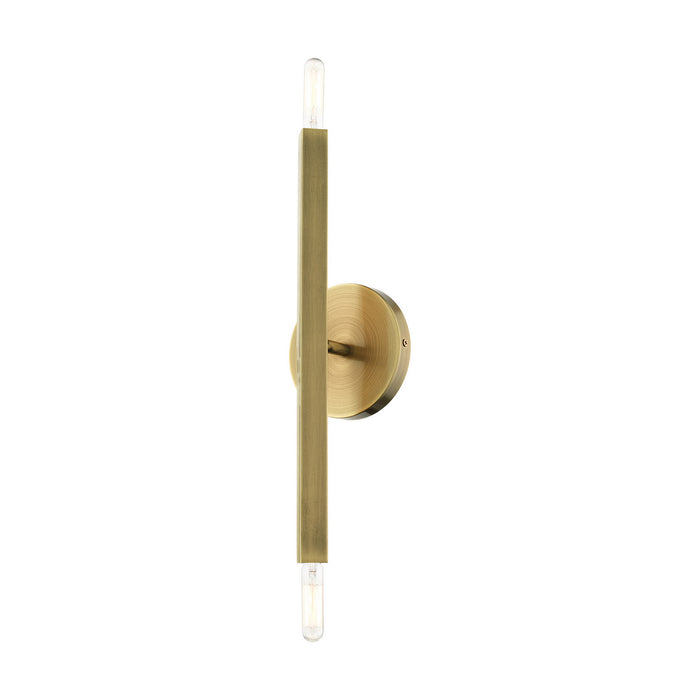 Livex Lighting 46981-01 Two Light Wall Sconce, Antique Brass