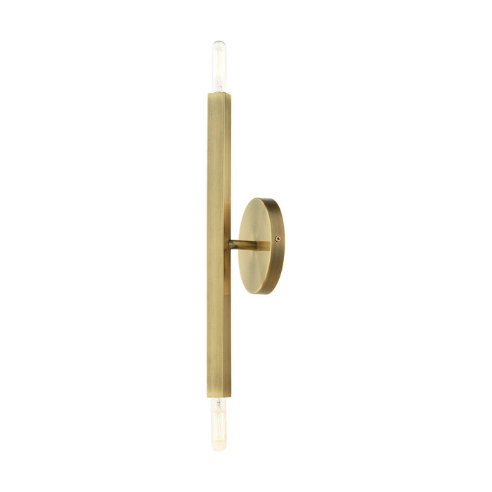 Livex Lighting 46981-01 Two Light Wall Sconce, Antique Brass