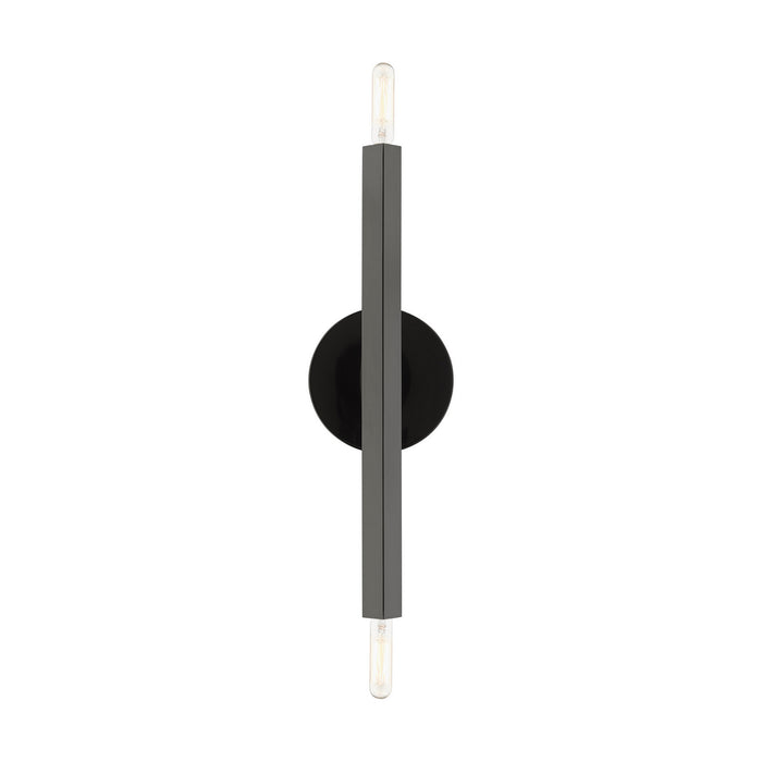 Livex Lighting 46981-46 Two Light Wall Sconce, Black Chrome