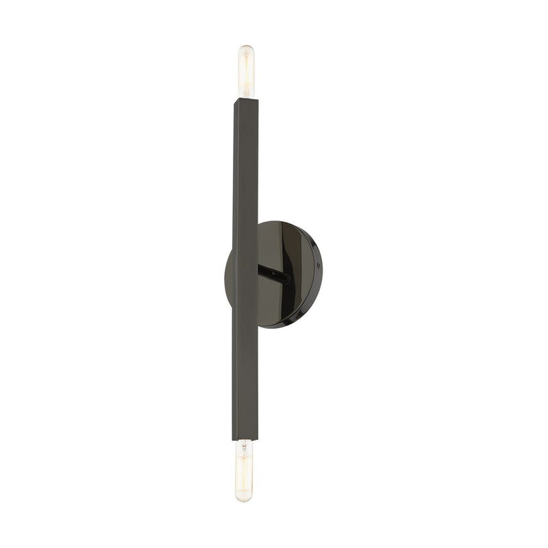 Livex Lighting 46981-46 Two Light Wall Sconce, Black Chrome