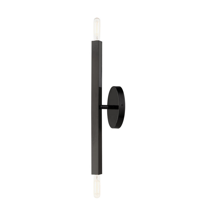 Livex Lighting 46981-46 Two Light Wall Sconce, Black Chrome