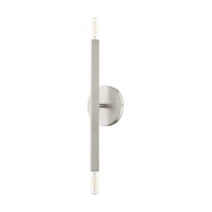 Livex Lighting 46981-91 Two Light Wall Sconce, Brushed Nickel