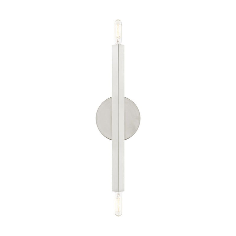 Livex Lighting 46981-91 Two Light Wall Sconce, Brushed Nickel