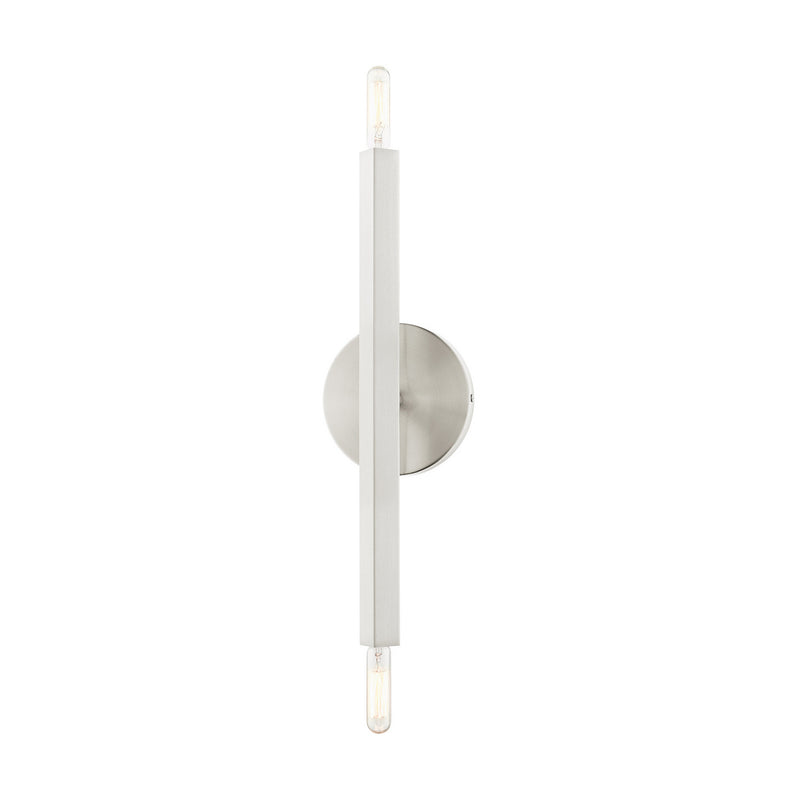 Livex Lighting 46981-91 Two Light Wall Sconce, Brushed Nickel