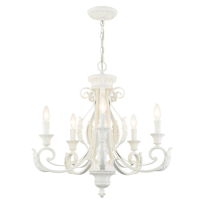 Livex Lighting 49065-69 Five Light Chandelier, Shiny White