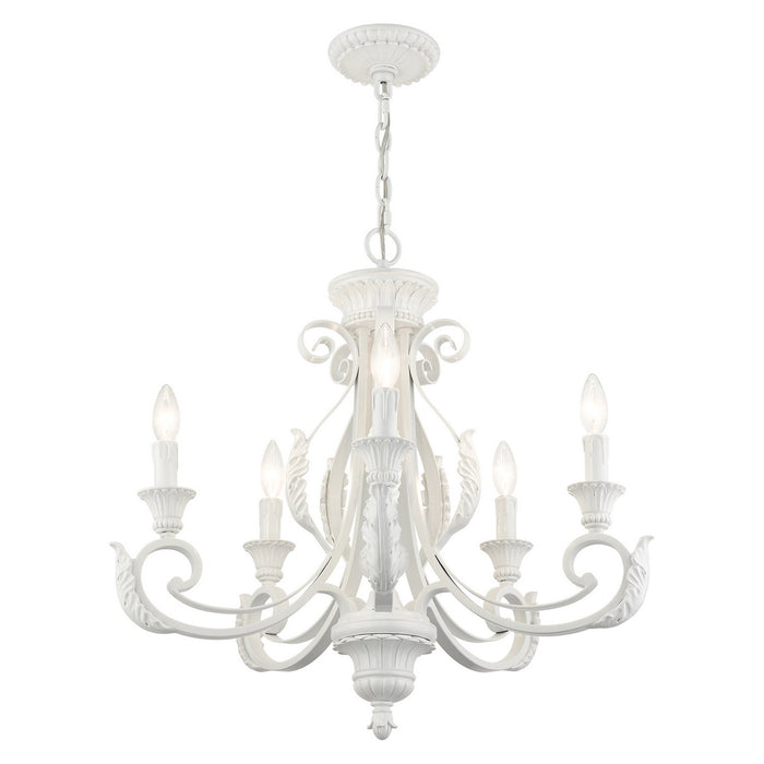 Livex Lighting 49065-69 Five Light Chandelier, Shiny White