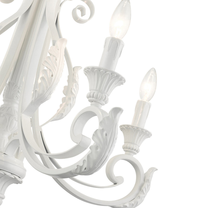 Livex Lighting 49065-69 Five Light Chandelier, Shiny White