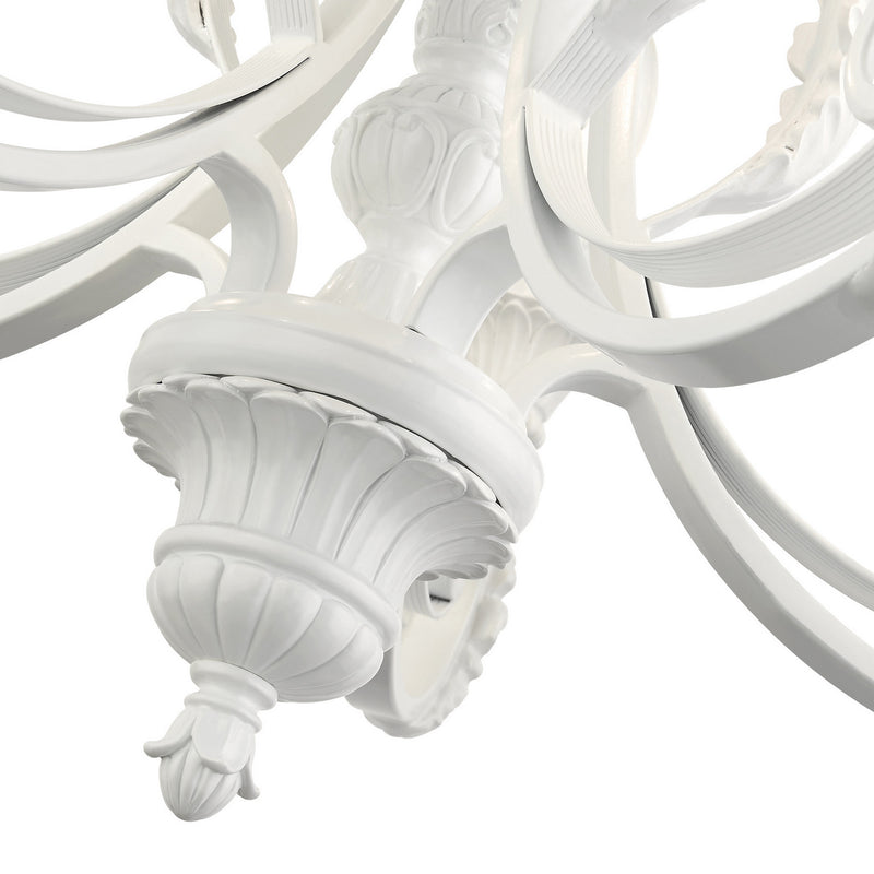 Livex Lighting 49065-69 Five Light Chandelier, Shiny White