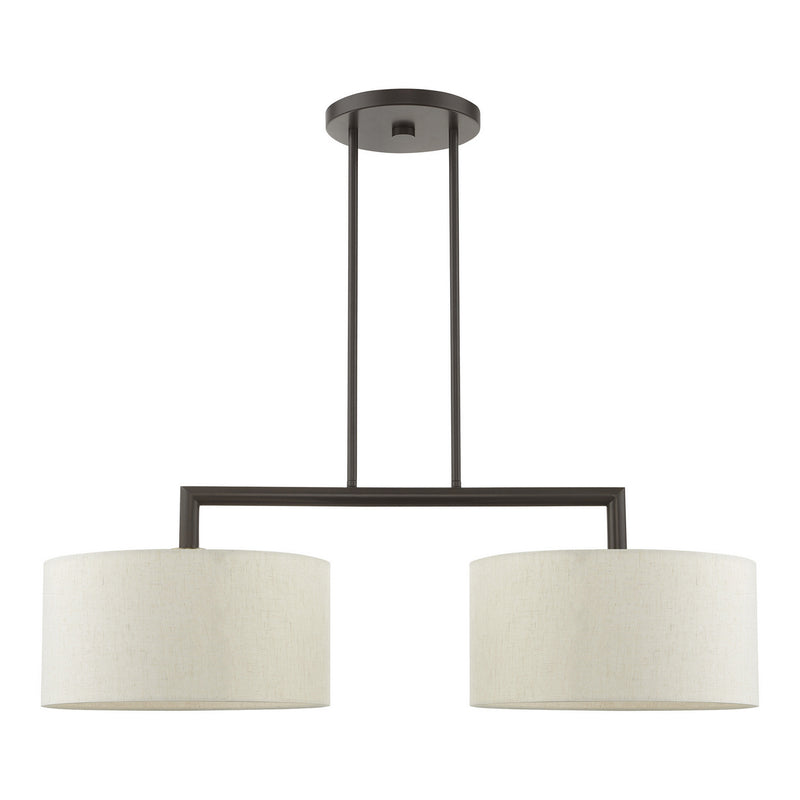 Livex Lighting 49292-92 Two Light Linear Chandelier, English Bronze