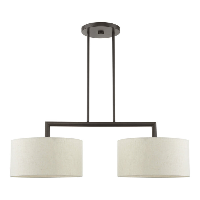 Livex Lighting 49292-92 Two Light Linear Chandelier, English Bronze