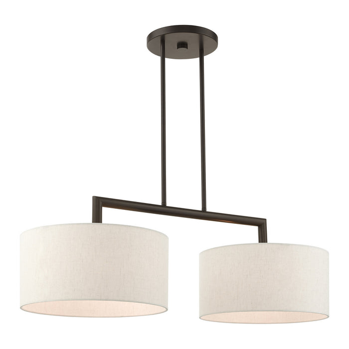 Livex Lighting 49292-92 Two Light Linear Chandelier, English Bronze