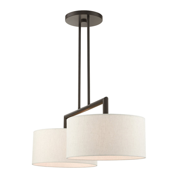 Livex Lighting 49292-92 Two Light Linear Chandelier, English Bronze