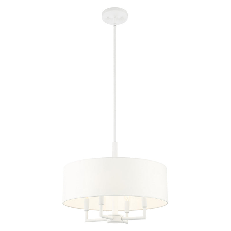 Livex Lighting 49374-03 Four Light Chandelier, White
