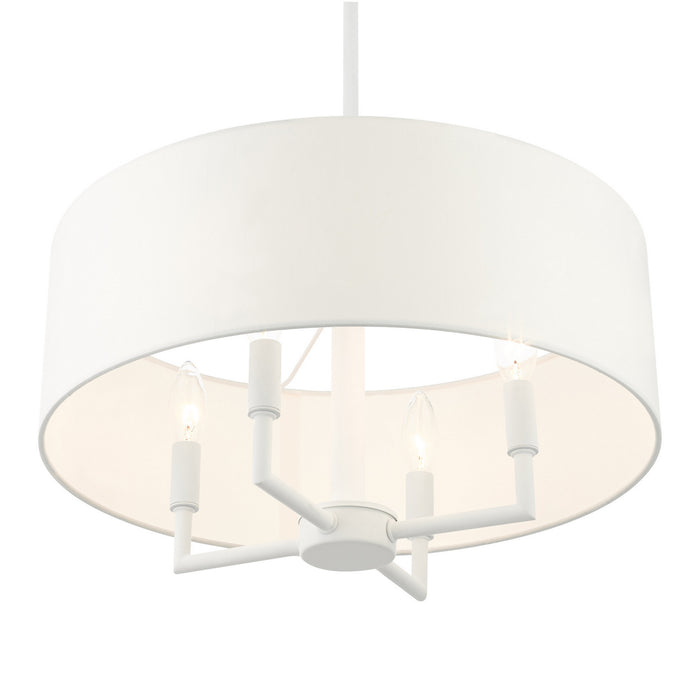 Livex Lighting 49374-03 Four Light Chandelier, White