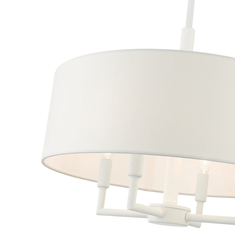 Livex Lighting 49374-03 Four Light Chandelier, White