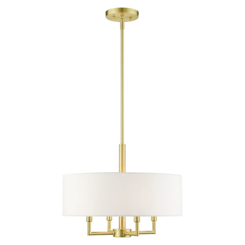 Livex Lighting 49374-12 Four Light Chandelier, Satin Brass