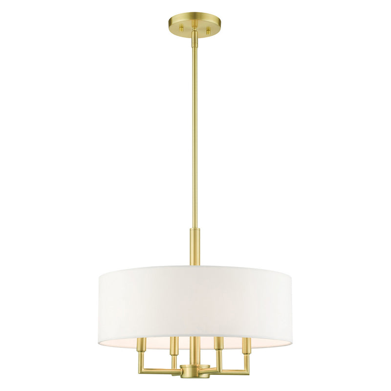Livex Lighting 49374-12 Four Light Chandelier, Satin Brass