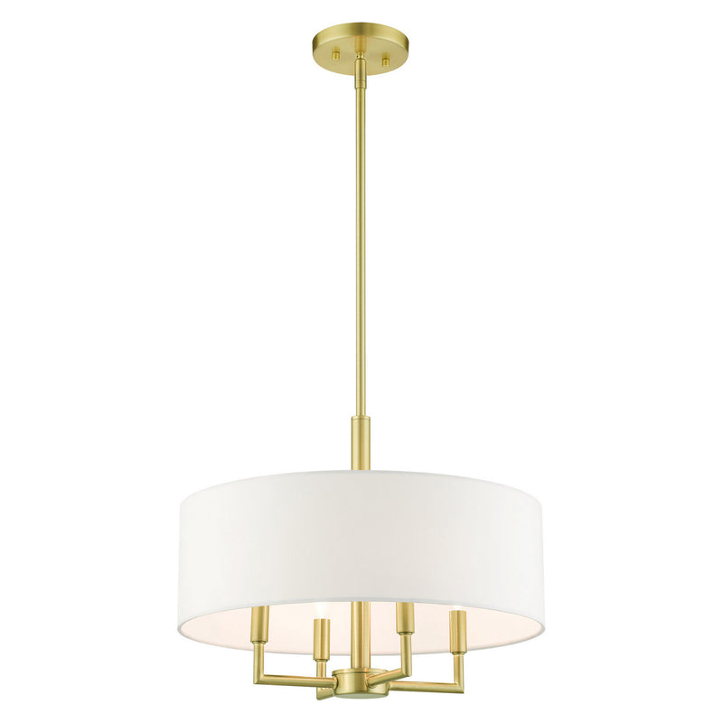 Livex Lighting 49374-12 Four Light Chandelier, Satin Brass