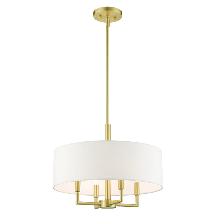 Livex Lighting 49374-12 Four Light Chandelier, Satin Brass