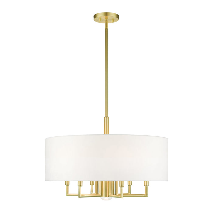 Livex Lighting 49376-12 Seven Light Chandelier, Satin Brass