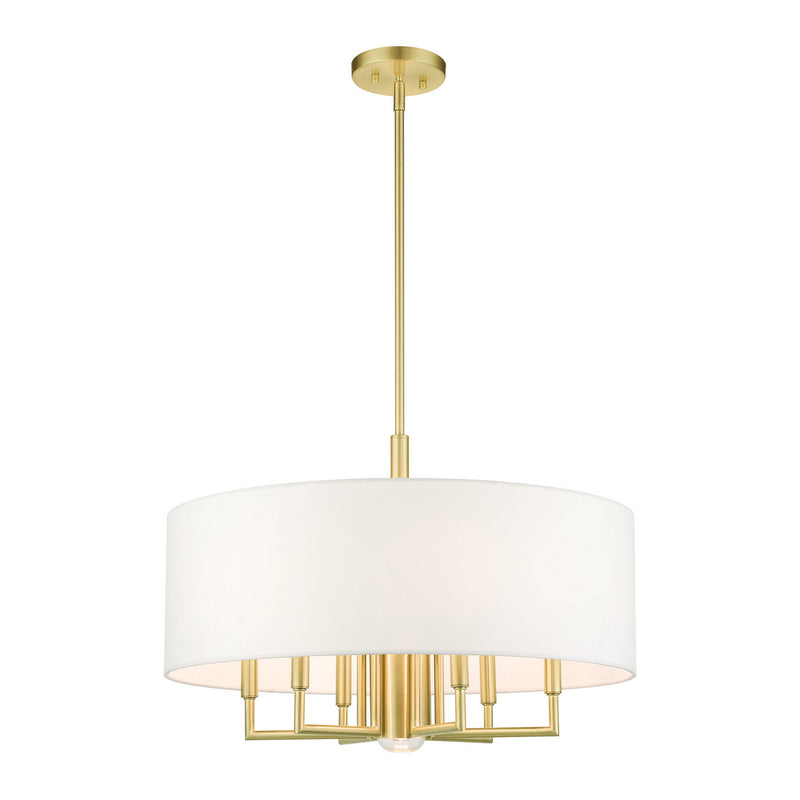 Livex Lighting 49376-12 Seven Light Chandelier, Satin Brass