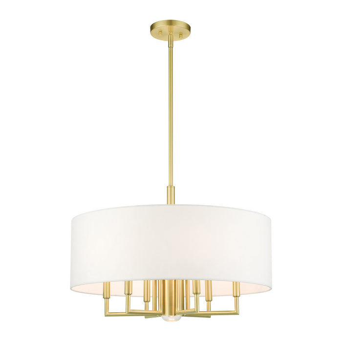 Livex Lighting 49376-12 Seven Light Chandelier, Satin Brass