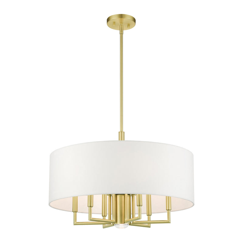 Livex Lighting 49376-12 Seven Light Chandelier, Satin Brass