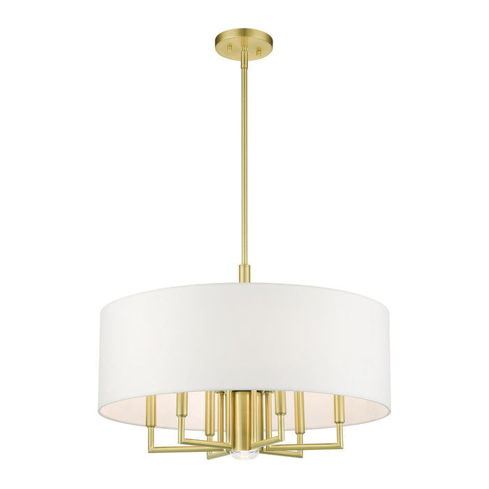 Livex Lighting 49376-12 Seven Light Chandelier, Satin Brass