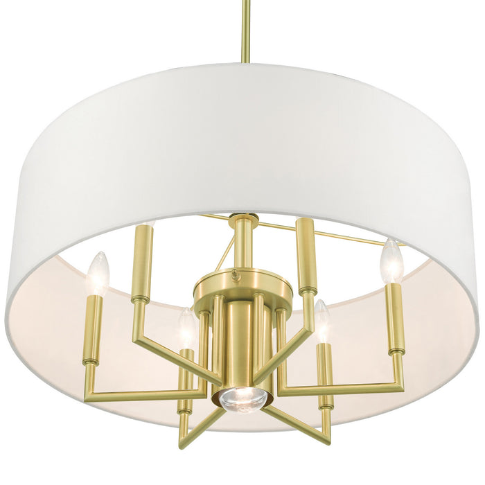 Livex Lighting 49376-12 Seven Light Chandelier, Satin Brass