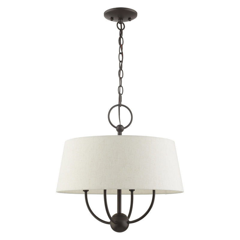 Livex Lighting 49444-92 Four Light Chandelier, English Bronze